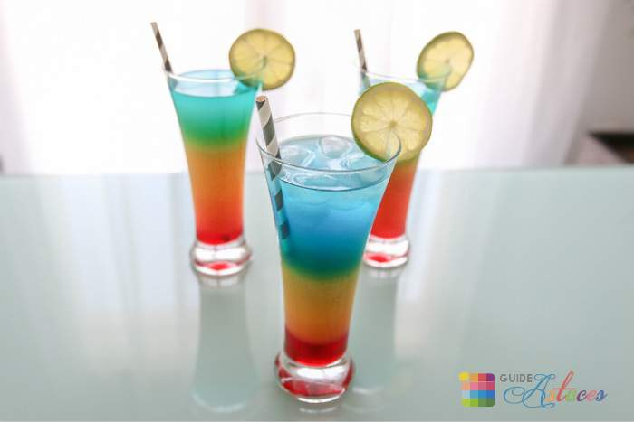 Cocktail Rainbow Recette Sans Alcool - Guide Astuces à Cocktail Sans Alcool Bleu