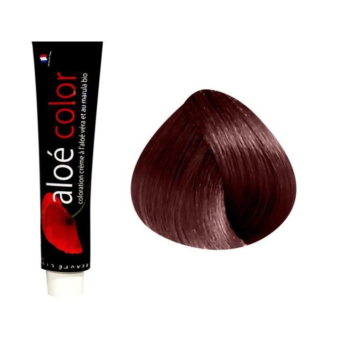 Coloration, Marrons Chauds, 5.5 : Châtain Clair Acajou - 100Ml - Aloé concernant Couleur Cheveux Marron Chaud