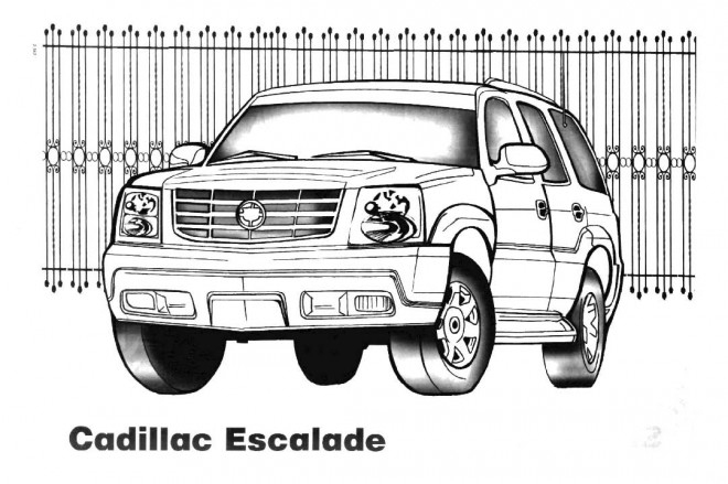 Coloriage 4 X 4 Cadillac Escalade Dessin Gratuit À Imprimer pour Coloriage Escalade