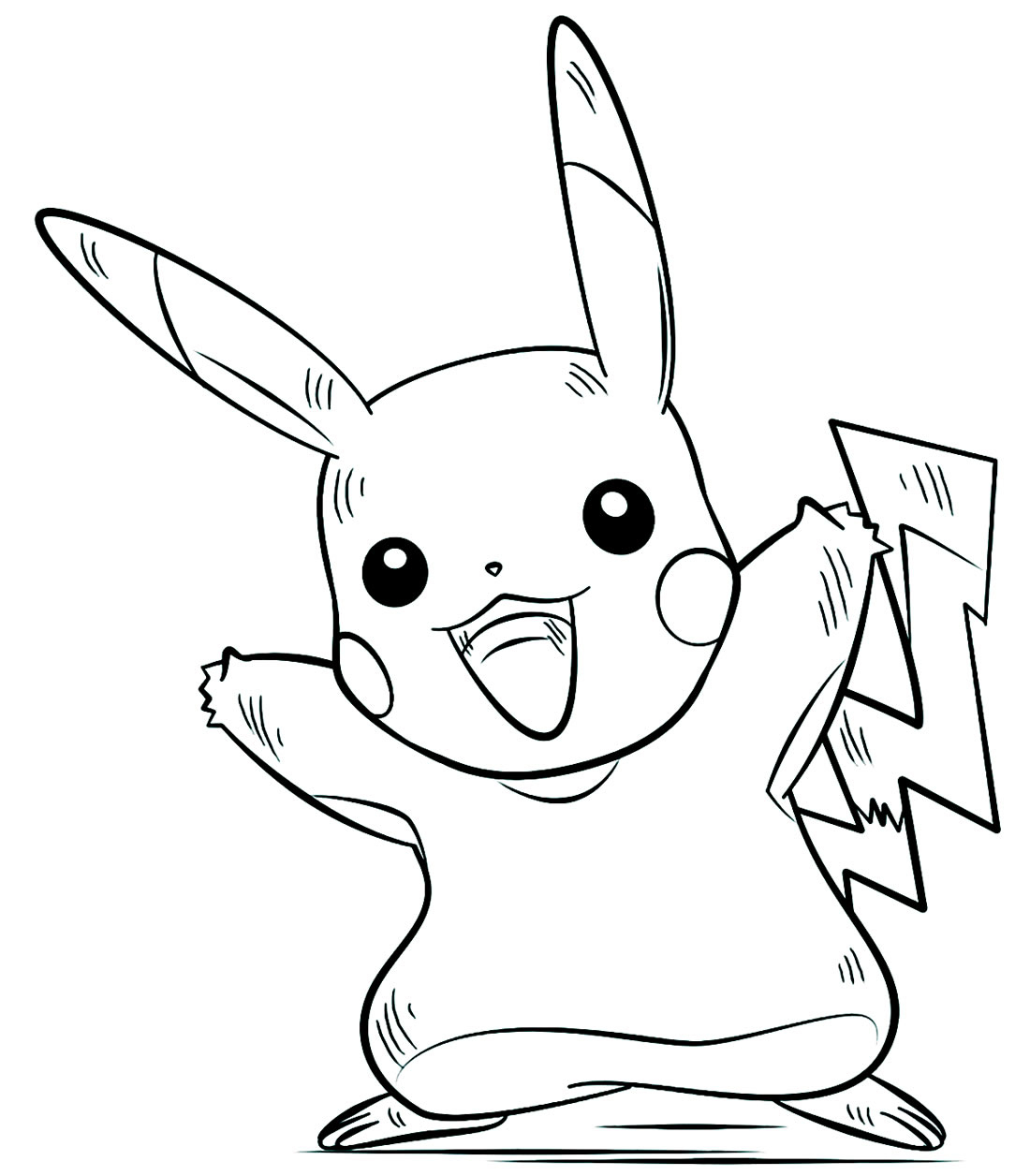 Coloriage Ã Imprimer Pikachu - Shizukuglass pour Pikachu Coloriage À Imprimer