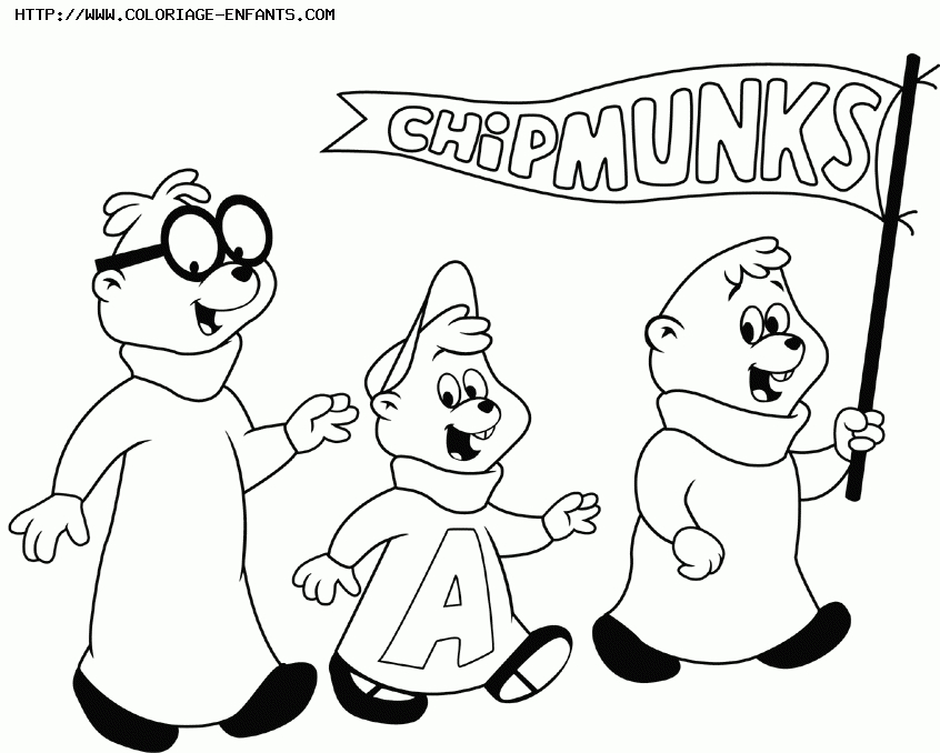 Coloriage Alvin Et Les Chipmunks, Déjà 3465 Fois Imprimés à Coloriage Alvin Et Les Chipmunks