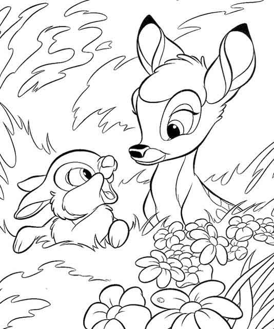 Coloriage Bambi 2 Dessin Gratuit À Imprimer tout Coloriage Bambi Et Panpan
