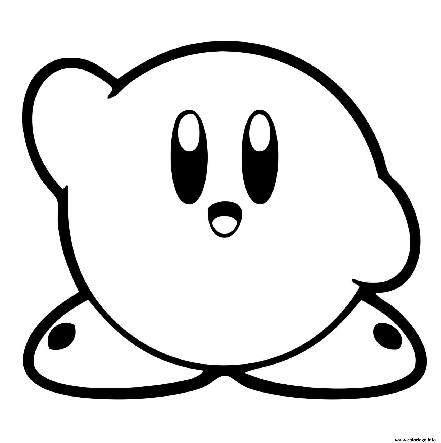 Coloriage Boule Rose Kirby Star Allies Dessin Kirby À Imprimer serapportantà Dessin A Imprimer Kirby