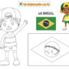 Coloriage Brésil - Découverte Des Pays Du Monde - Un Anniversaire En Or pour Coloriage Drapeau Bresil