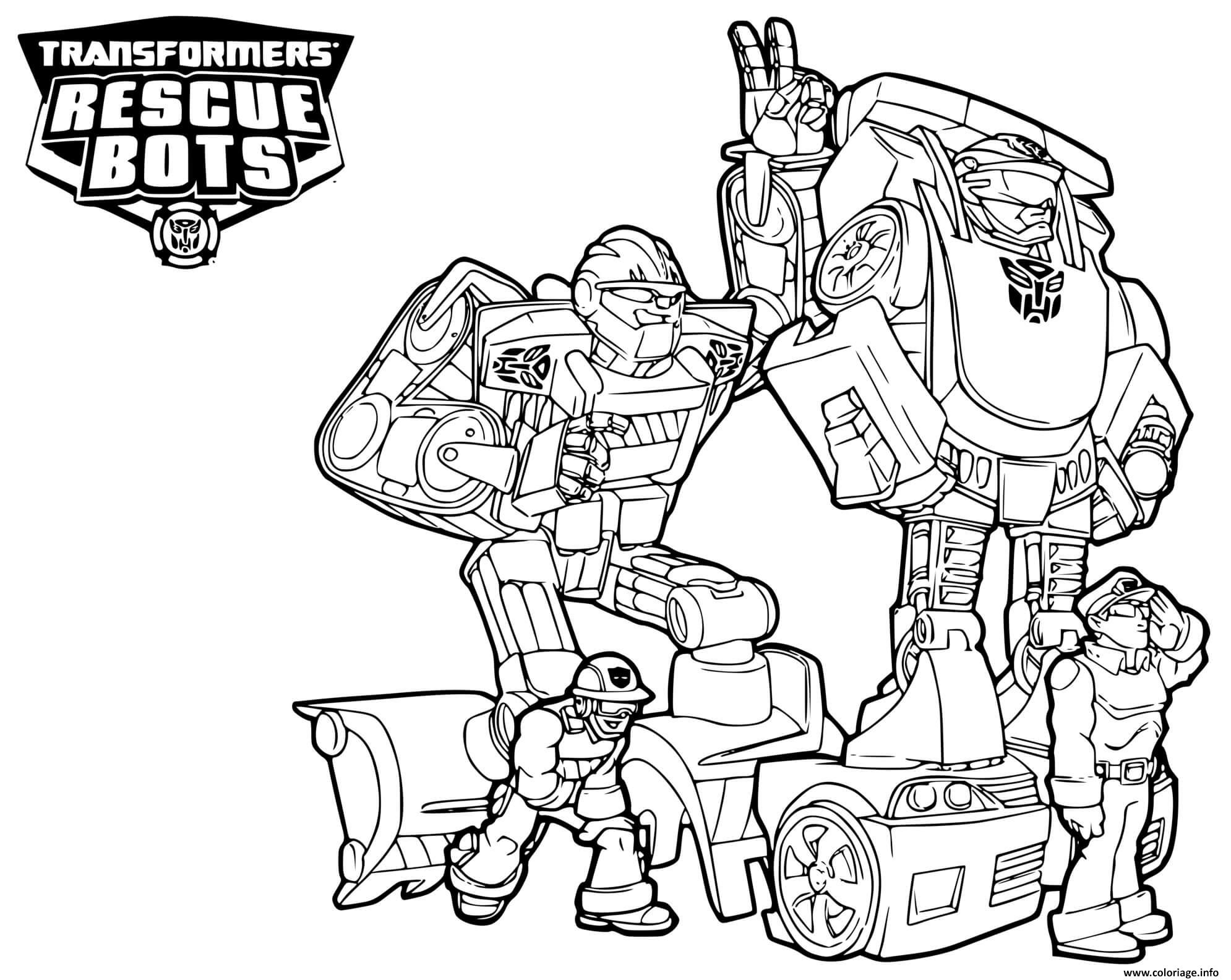 Coloriage Characters From Transformers Rescue Bots Dessin Transformers serapportantà Dessins Transformers À Imprimer