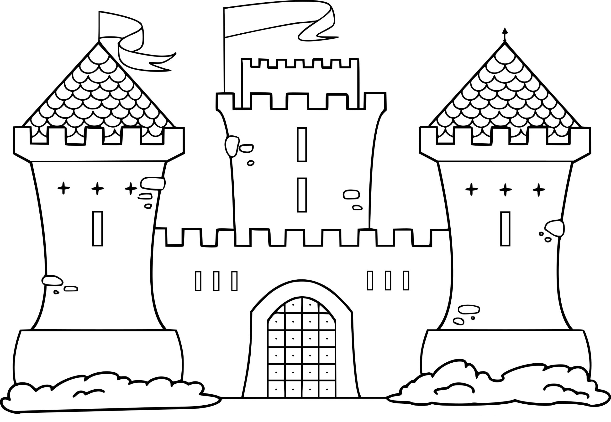 Coloriage Chateau Moyen Age À Imprimer tout Coloriage Chateau