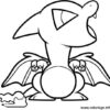 Coloriage Chibi Dracaufeu Pokemon - Jecolorie serapportantà Dessin Pokémon Facile Dracaufeu