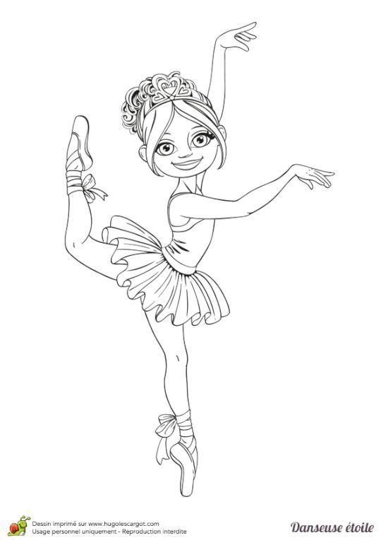 Coloriage Danseuse Etoile Une Pointe Cool Coloring Pages, Coloring avec Coloriage Danseuse Ballerina