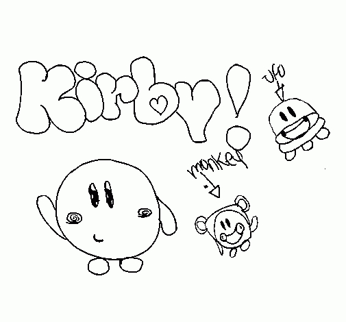 Coloriage De Kirby 4 Pour Colorier - Coloritou serapportantà Coloriage Kirby Et Ses Amis