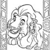 Coloriage De Le Roi Lion, Image Mufasa Et Simba Du Roi Lion À Colorier tout Coloriage Roi Lion 2