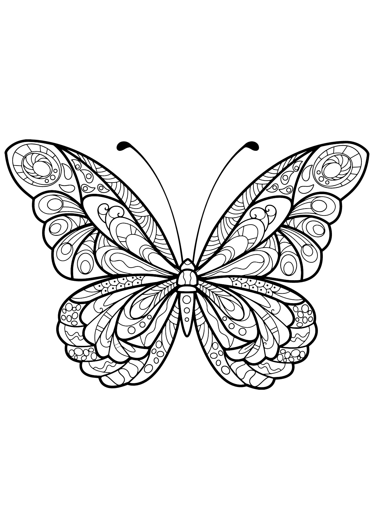 Coloriage De Papillons Pour Enfants - Coloriages De Papillons Pour Enfants destiné Dessin Papillon À Imprimer