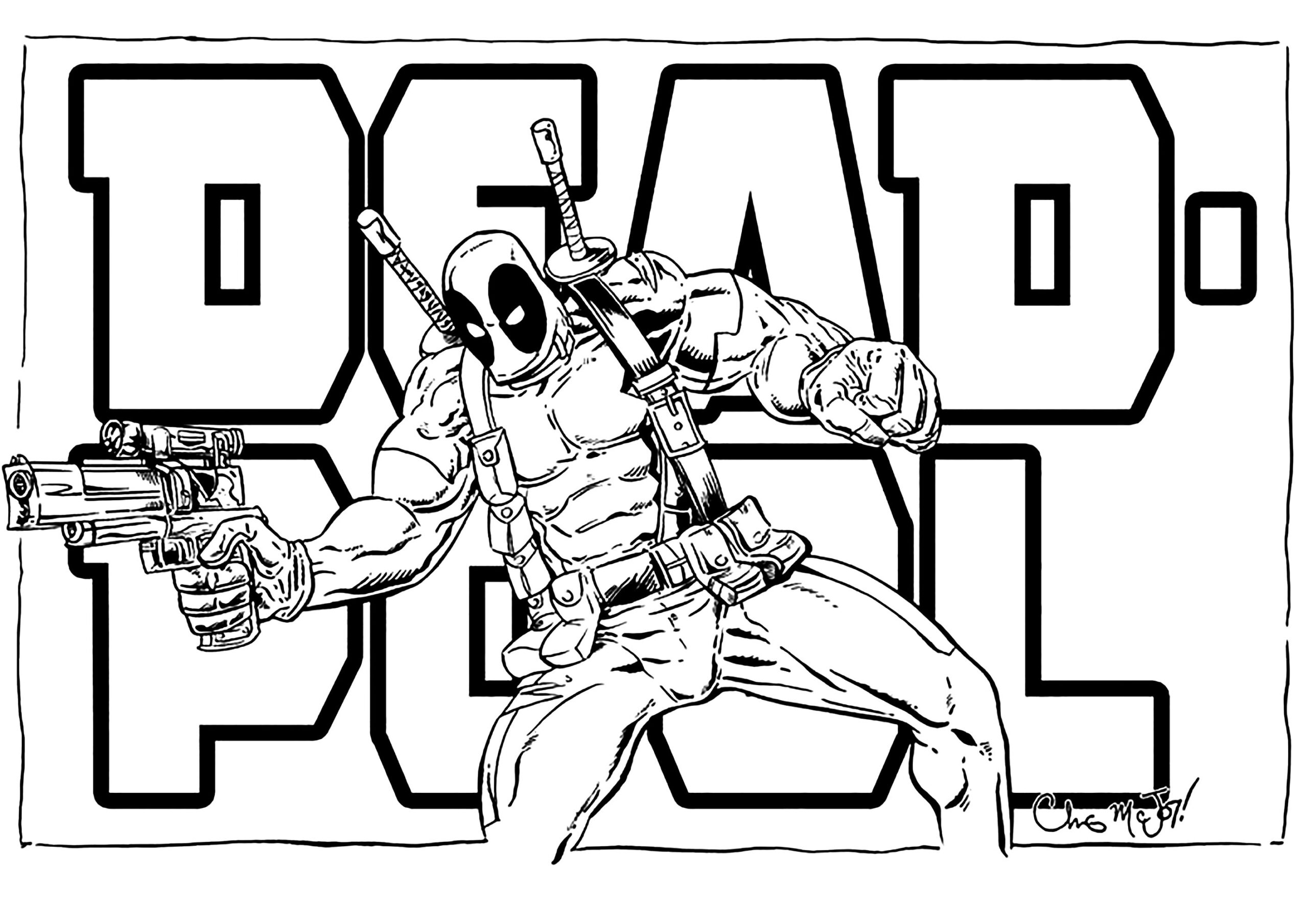 Coloriage Deadpool À Imprimer - Coloriage Deadpool Pour Enfants encequiconcerne Coloriage Deadpool