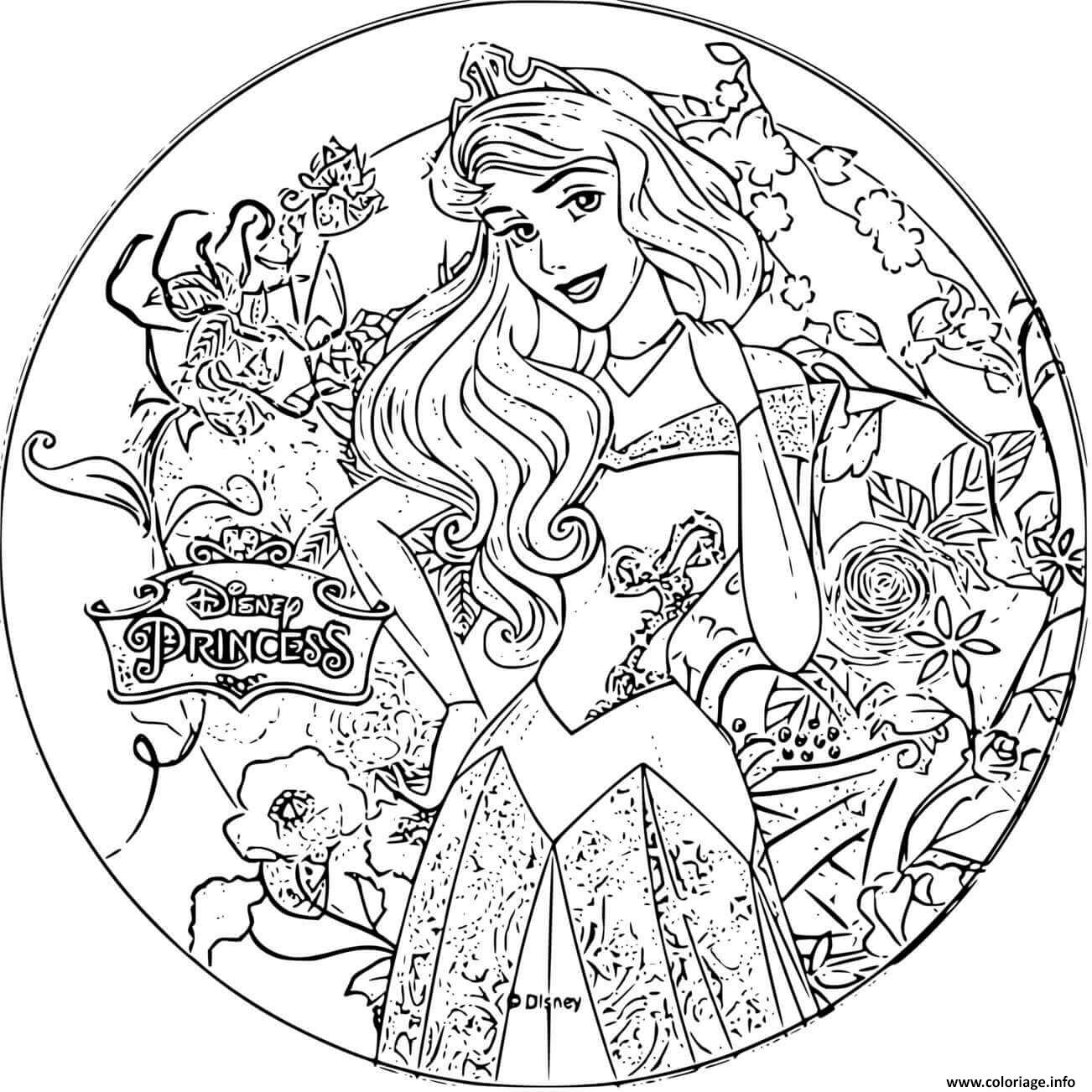 Coloriage Disney Princesse Aurore - Jecolorie destiné Coloriages De Princesses