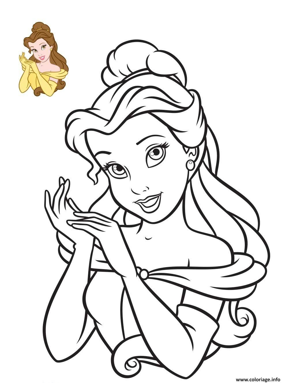 Coloriage Disney Princesse La Belle Et La Bete Dessin Disney Walt À pour Coloriages De Princesses