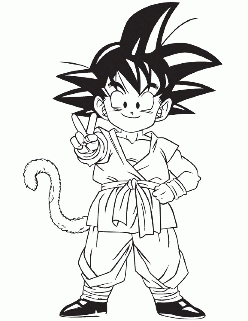 Coloriage Dragon Ball Z Goku Beau Photos Facile Dragon Ball 10 San Goku à Dessin De Dragon Ball Z