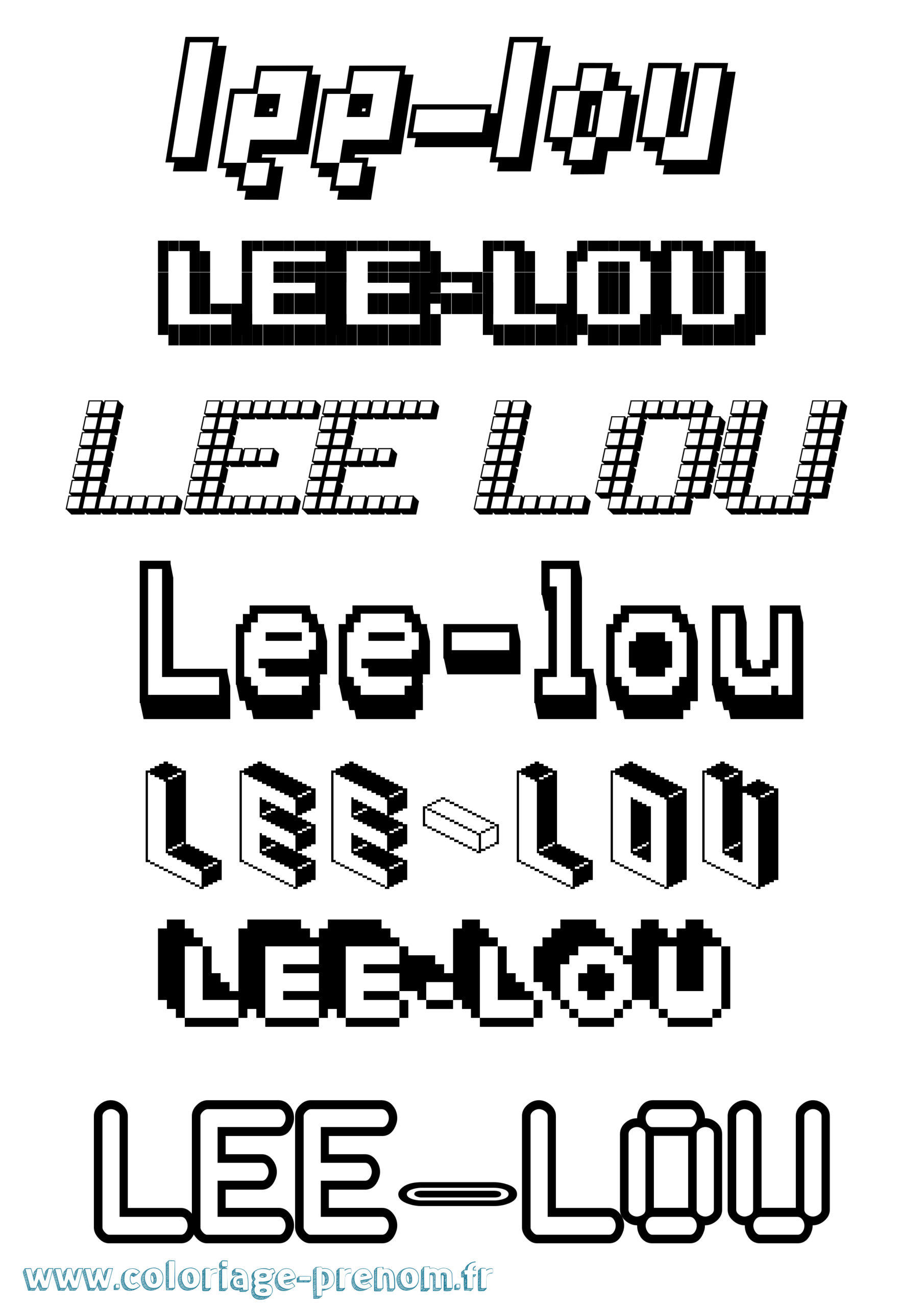 Coloriage Du Prénom Lee-Lou : À Imprimer Ou Télécharger Facilement à Coloriage Lee