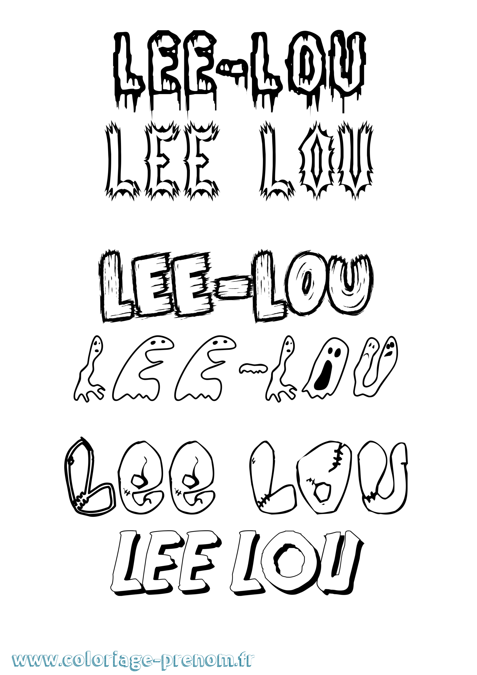 Coloriage Du Prénom Lee-Lou : À Imprimer Ou Télécharger Facilement avec Coloriage Lee