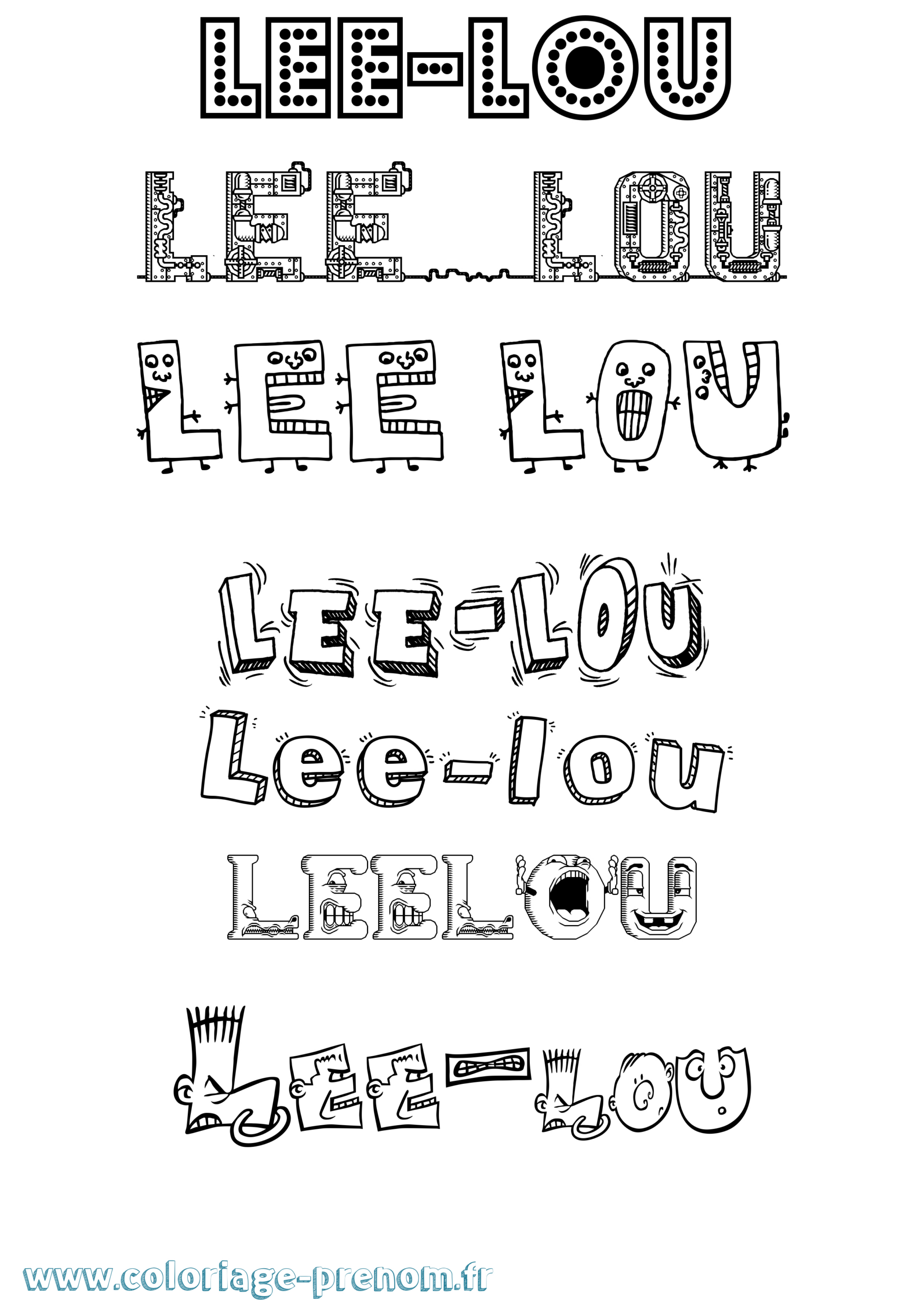 Coloriage Du Prénom Lee-Lou : À Imprimer Ou Télécharger Facilement serapportantà Coloriage Lee
