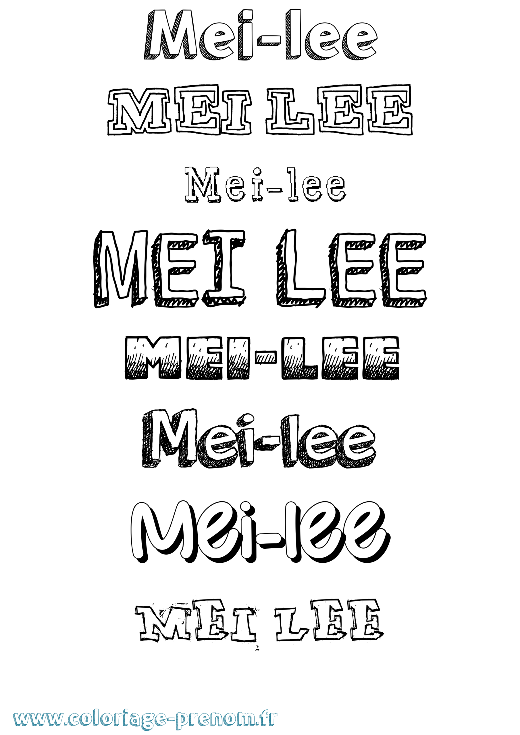 Coloriage Du Prénom Mei-Lee : À Imprimer Ou Télécharger Facilement pour Coloriage Lee