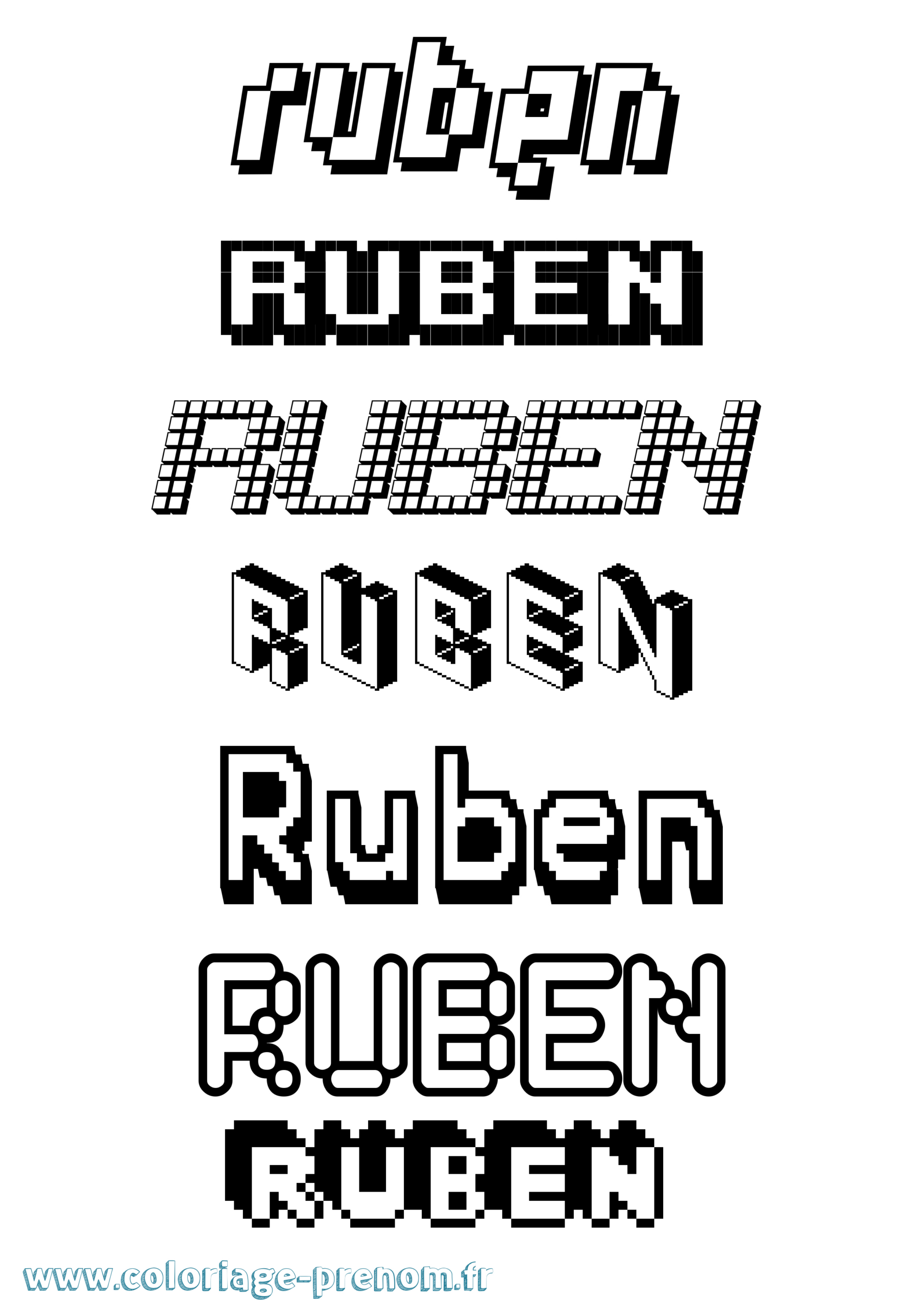 Coloriage Du Prénom Ruben : À Imprimer Ou Télécharger Facilement destiné Coloriage Ruben