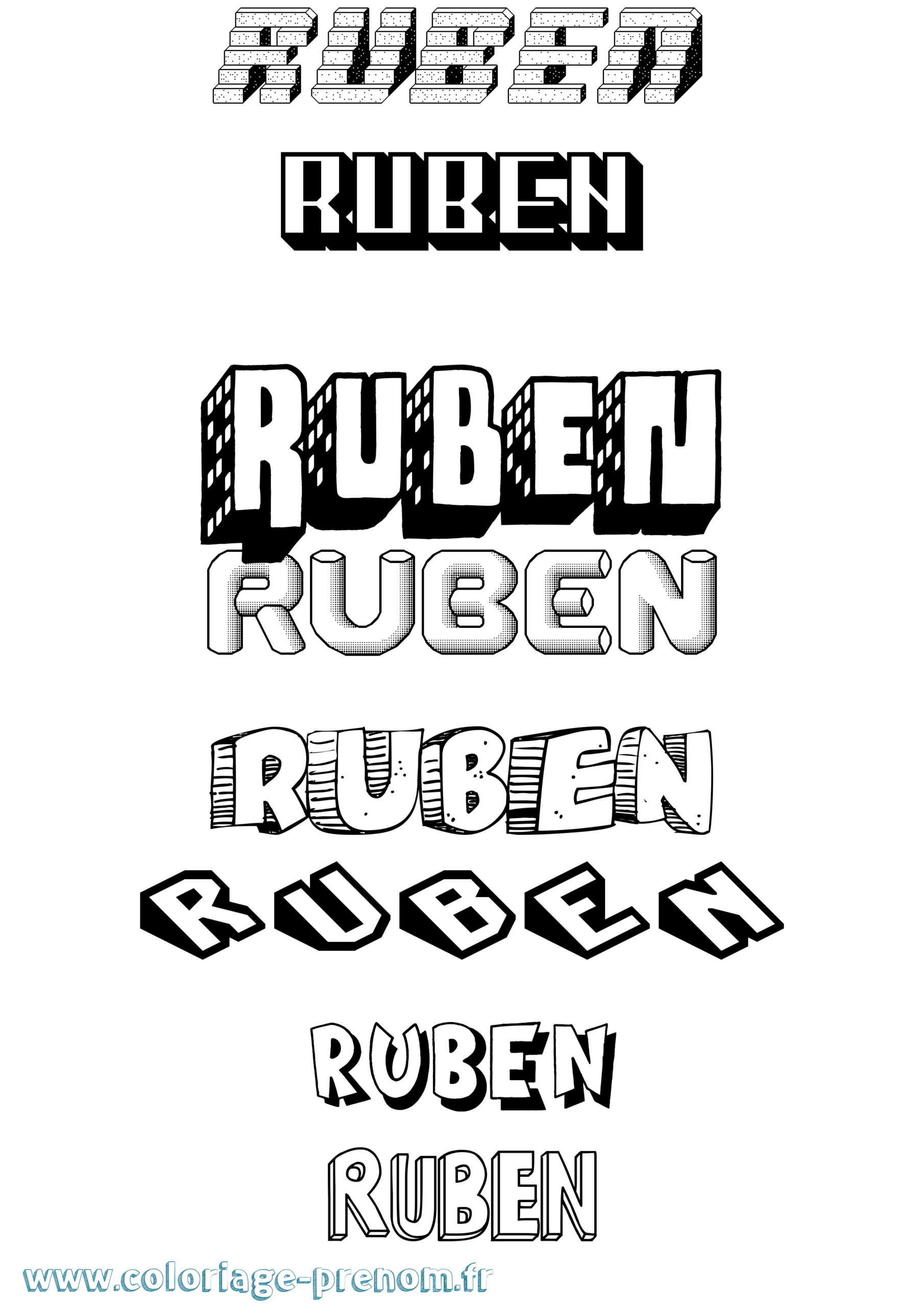 Coloriage Du Prénom Ruben : À Imprimer Ou Télécharger Facilement pour Ruben Coloriage