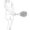 Coloriage Fille Joue Au Tennis Dessin Gratuit À Imprimer avec Coloriage Tennis