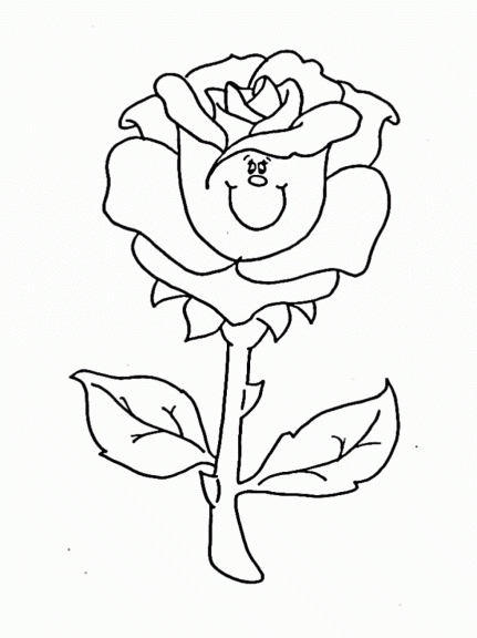 Coloriage Fleur Rose À Imprimer intérieur Coloriage Fleurs Roses