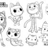 Coloriage Gabbys Dollhouse Gabby Chat Serie Animee Pour Enfants Dessin serapportantà Coloriage Gaby Chat
