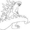 Coloriage Godzilla - Imprimer Gratuitement (100 Pièces) tout Coloriage Godzilla