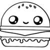 Coloriage Hamburger Kawaii - Télécharger Et Imprimer Gratuit Sur serapportantà Kawaii Dessin A Imprimer