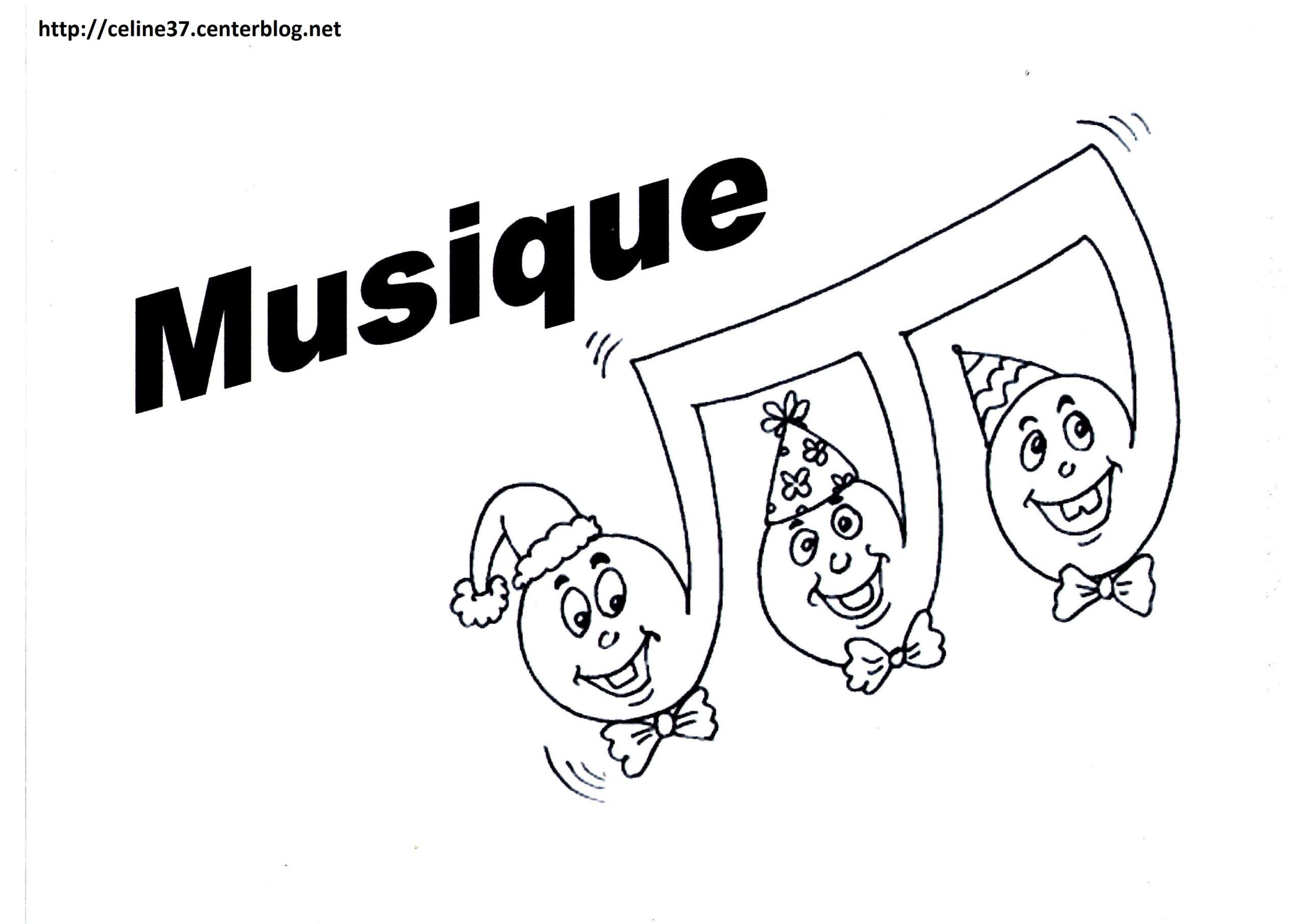 Coloriage Instrument De Musique Maternelle | 30000 ++ Collections De tout Page De Garde Musique A Imprimer