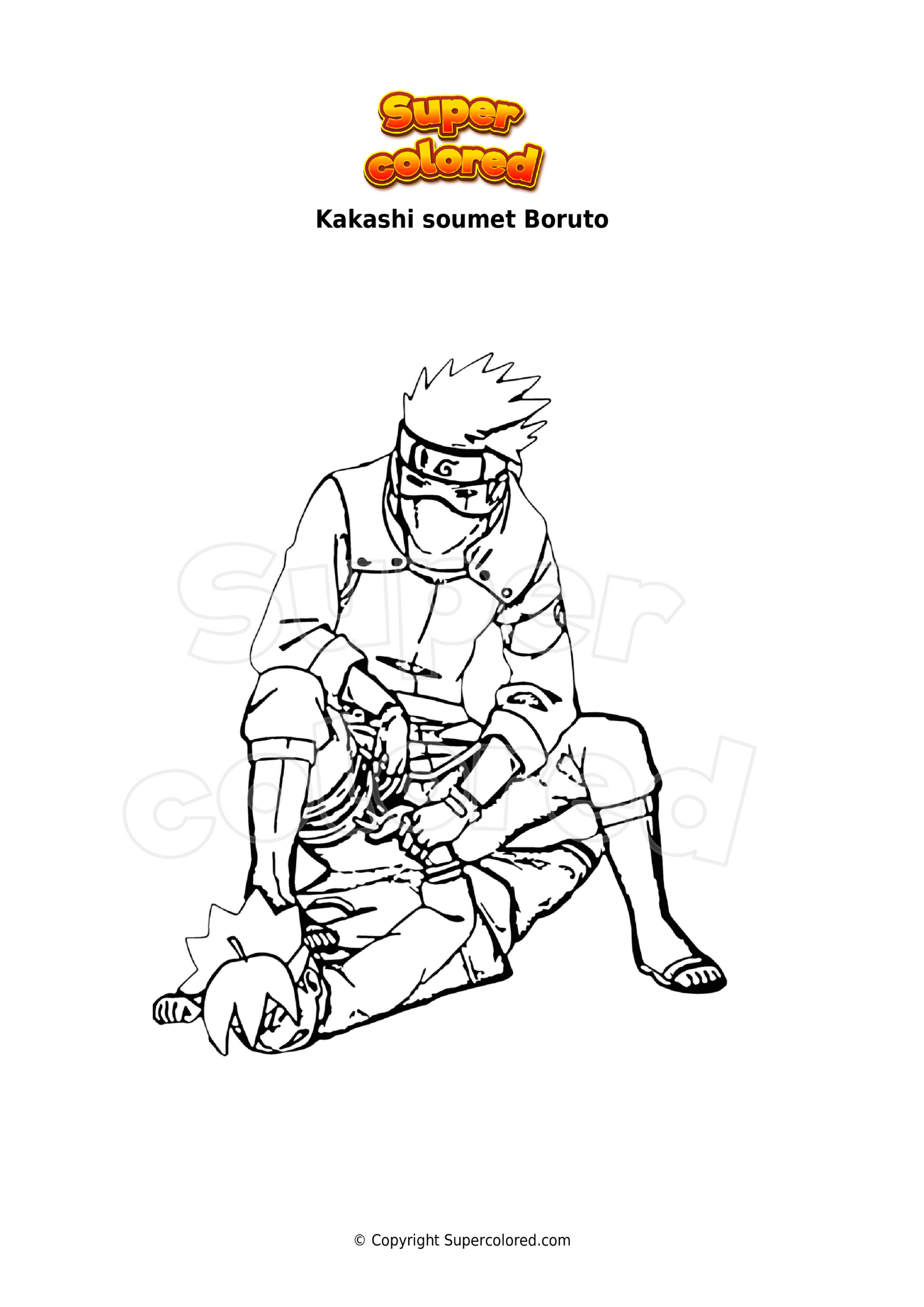 Coloriage Kakashi Soumet Boruto - Supercolored destiné Coloriage Boruto