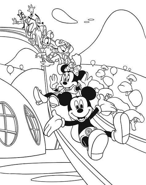 Coloriage La Maison De Mickey - Coloriage.eu avec Coloriage Mickey Et Ses Amis