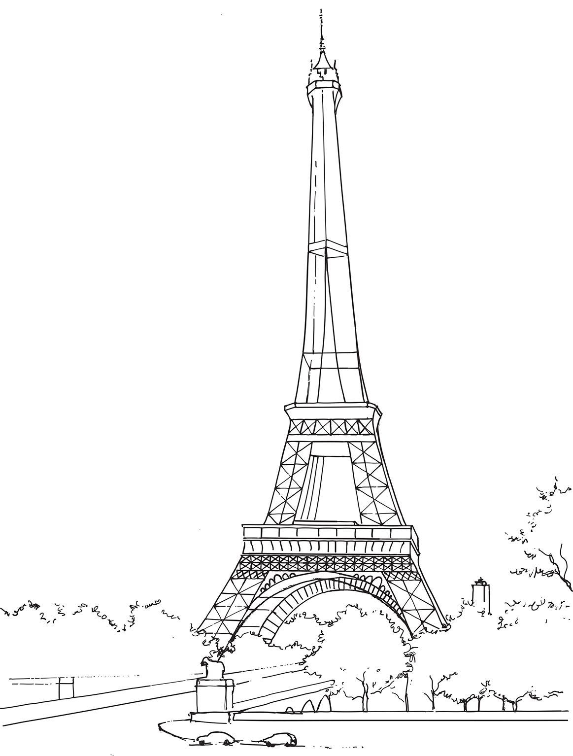 Coloriage La Tour Eiffel À Imrimer Et À Colorier | Tour Eiffel tout Coloriage Tour Eiffel À Imprimer