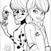 Coloriage - Ladybug Et Marinette pour Coloriage Miraculous Marinette Et Adrien