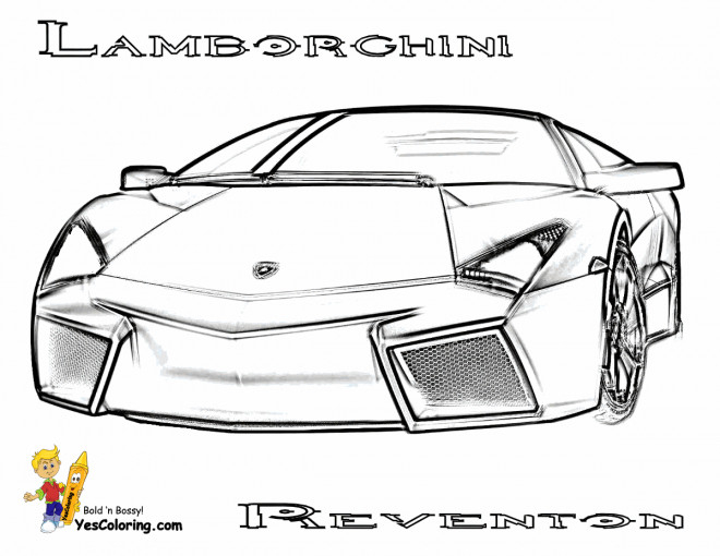 Coloriage Lamborghini Reventon Vue De Face Dessin Gratuit À Imprimer destiné Coloriage Lamborghini À Imprimer