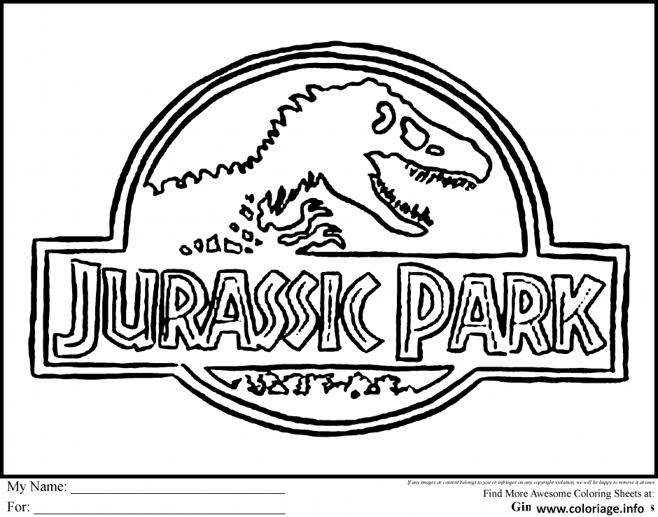 Coloriage Logo Jurassic Park Dessin Jurassic World Park À Imprimer encequiconcerne Dessin A Imprimer Jurassic World