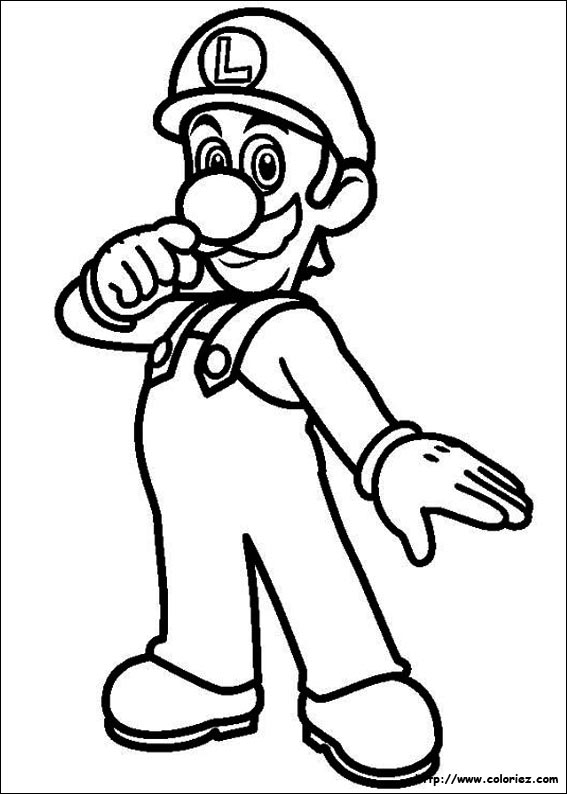 Coloriage - Luigi avec Coloriage À Imprimer Luigi