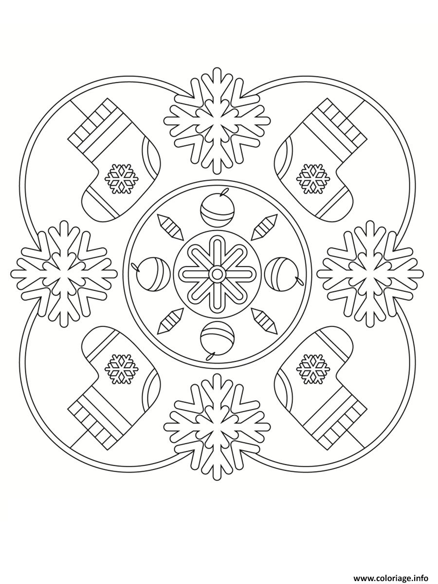 Coloriage Mandala Noel 27 Dessin Mandala De Noel À Imprimer à Mandala Renne De Noel