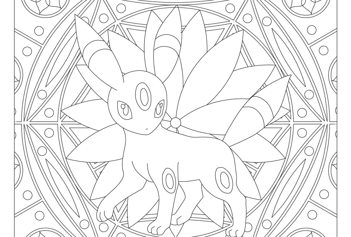 Coloriage Mandala Pokemon. Imprimez Gratuitement, Plus De 80 Images pour Coloriage Pokemon Aquali