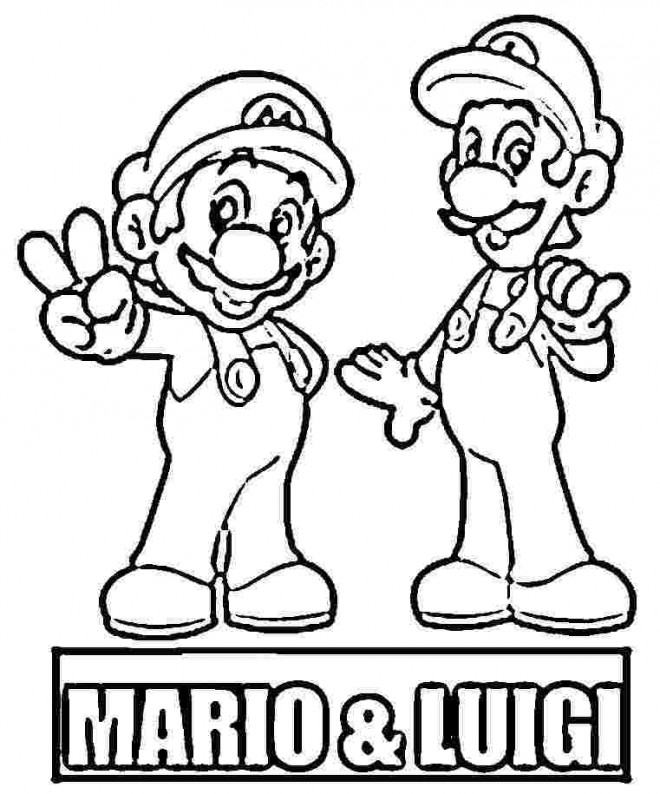 Coloriage Mario Bros Et Luigi Dessin Gratuit À Imprimer intérieur Dessin De Mario À Imprimer