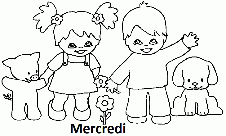 Coloriage Mercredi - Assistante Maternelle Au Quotidien (Celinefassmat) encequiconcerne Dessin A Imprimer Mercredi
