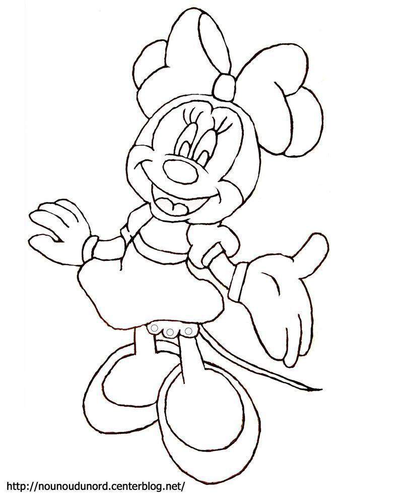 Coloriage Mickey Et Minnie Dessinés Par Nounoudunord. destiné Minnie Et Mickey Coloriage