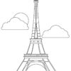 Coloriage Monuments Francais - Coloriage De La Tour Eiffel À Paris encequiconcerne Coloriage Tour Eiffel À Imprimer