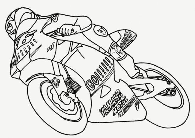 Coloriage Moto Yamaha En Course Dessin Gratuit À Imprimer dedans Coloriage Moto À Imprimer