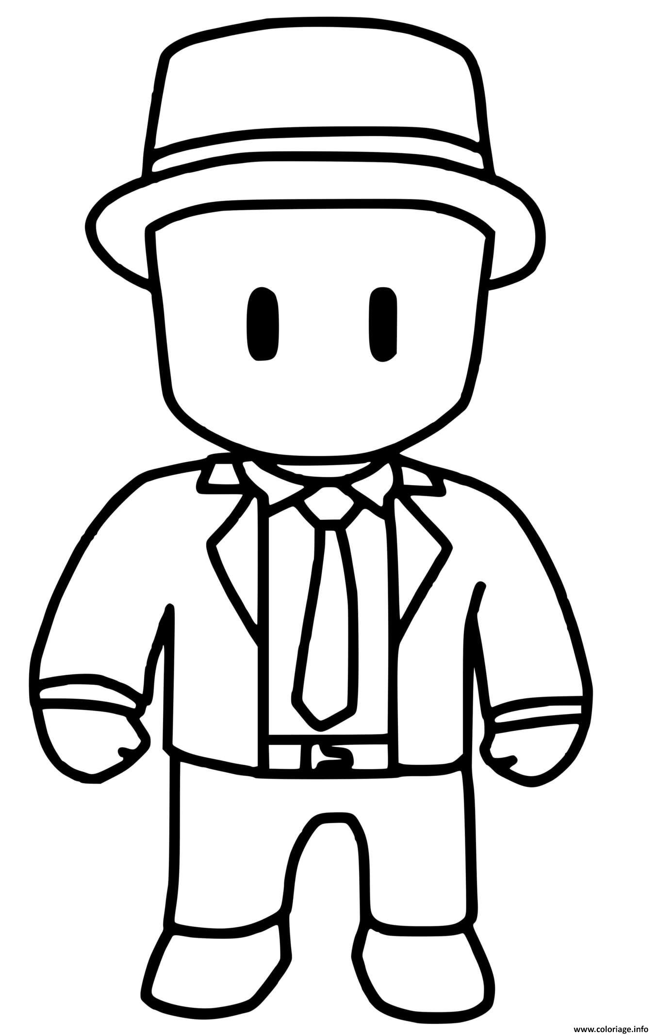 Coloriage Mr Business Stumble Guys Dessin Stumble Guys À Imprimer pour Stumble Guys Dessin