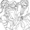 Coloriage Nezuko And Tanjiro Fight Demons Demon Slayer Dessin Demon serapportantà Coloriage Nezuko À Imprimer