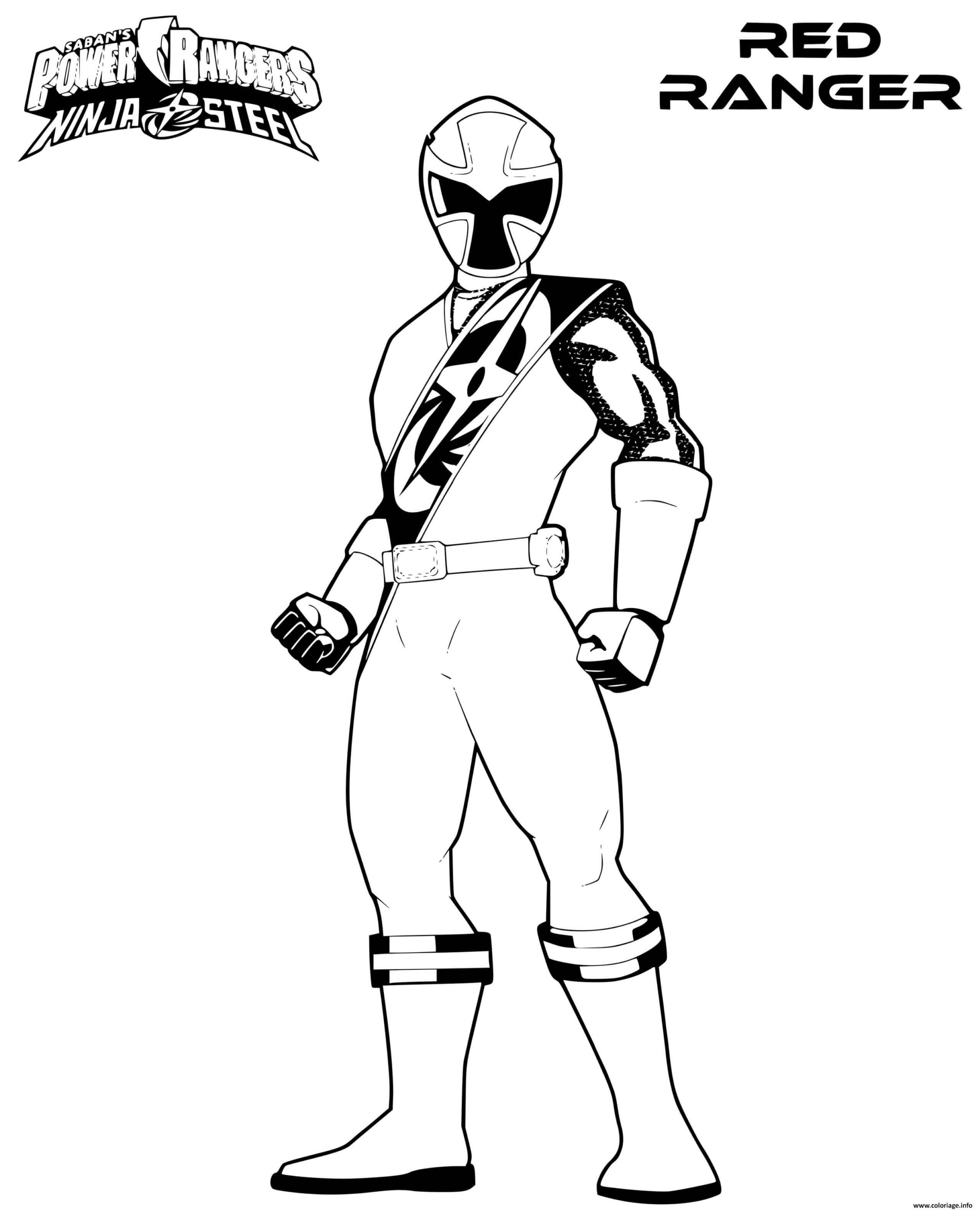 Coloriage Ninja Steel Power Rangers Red Ranger Dessin Ninja À Imprimer serapportantà Power Rangers Dessin Facile
