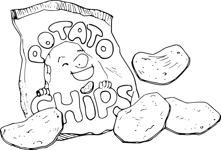 Coloriage Paquet De Chips À Imprimer encequiconcerne Coloriage Chip Et Patate