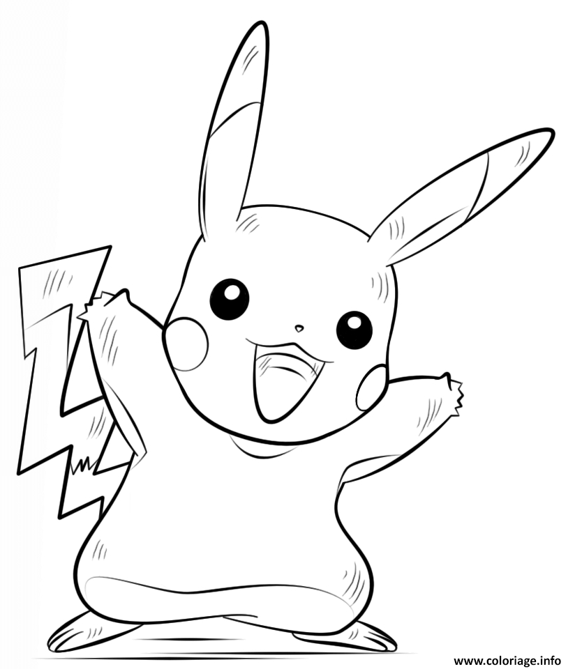 Coloriage Pikachu Pokemon Dessin Pikachu À Imprimer pour Dessin À Imprimer Pikachu
